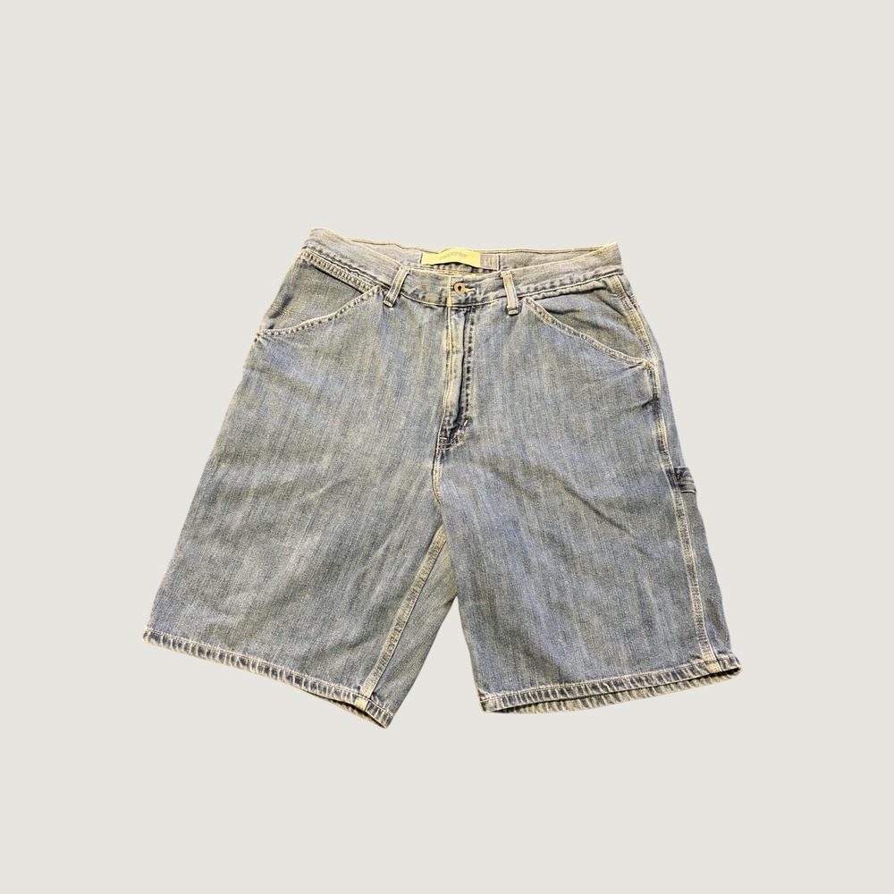 Gap Carpenter Denim Shorts Mens 34 Light Wash Blue Utility Workwear Vintage 00s